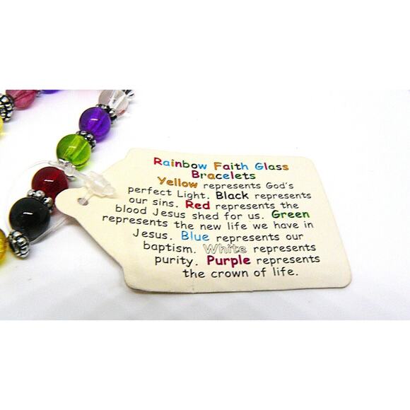 Religious Spiritual Jewelry Aurora Borealis Cross Earrings & 2 Bracelets VTG Lot - Picture 4 of 7